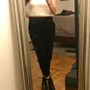 Crushed Velvet Jogger Pants